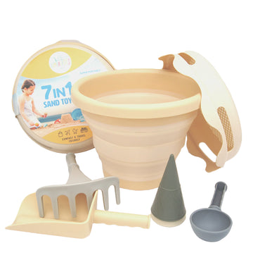 Compact Toys Strandset - 7 Onderdelen - Beige - Compact toys - OneSize - Zandspeelgoed