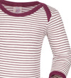 Engel Romper l/s - Wol/Zijde - Natural/Orchid - Engel - 62/68 - Rompers Lange Mouw