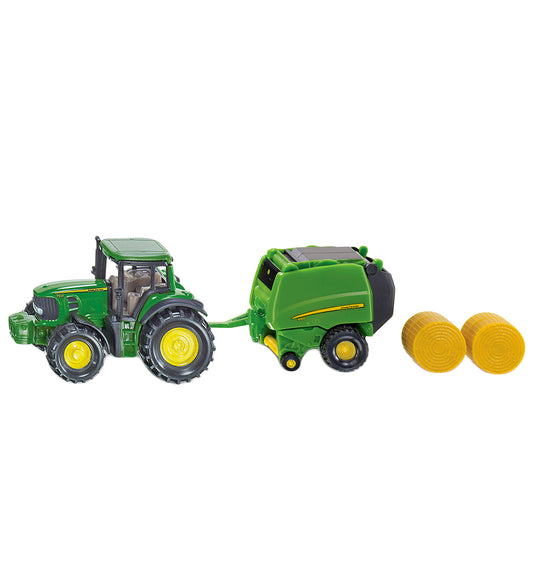 Siku Tractor - JD Tractor m. Rondebalenpers - Siku - OneSize - Tractors