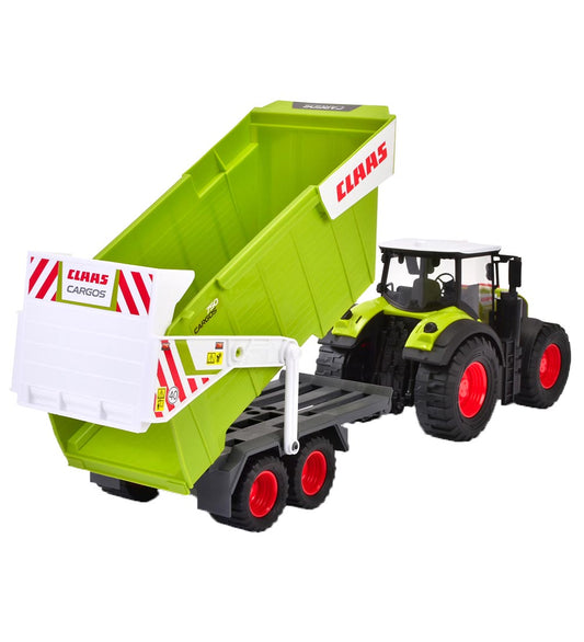 Dickie Toys Trekker - CLAAS Trekker m. Aanhangwagen - Licht/Gelu - Dickie Toys - OneSize - Tractors