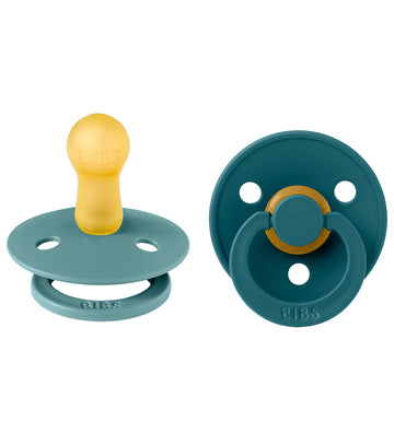 BIBS Colour Fopspenen - 2-pack - Maat 2 - Rond - IJsland Sea/Bos - BIBS - OneSize - Fopspenen