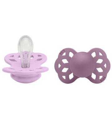 BIBS Infinity Fopspenen - 2-pack - Maat 1 - Symmetrisch - Violet - BIBS - OneSize - Fopspenen