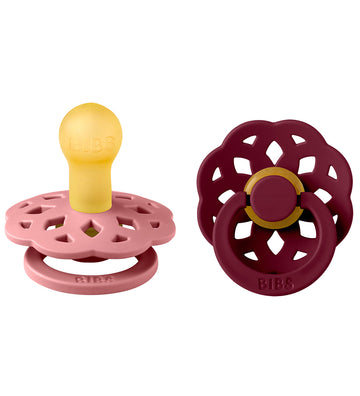 BIBS Bohemen Fopspenen - 2-pack - Maat 1 - Rond - Dusty Pink/Vli - BIBS - OneSize - Fopspenen