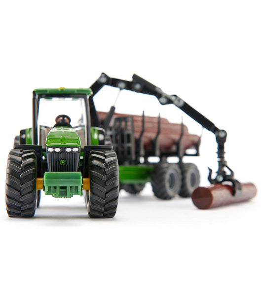 Siku Trekker m. Bosbouwaanhanger - John Deere 8430 - 1:50 - Groe - Siku - OneSize - Tractors