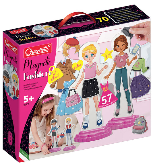 Quercetti Aankleedpoppen - Magnetische mode - Beste Friends - - Quercetti - OneSize - Poppen