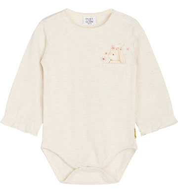 Hust and Claire Romper l/s - Barina - Fluistermelange - Hust and Claire - 1 jaar (80) - Rompers Lange Mouw