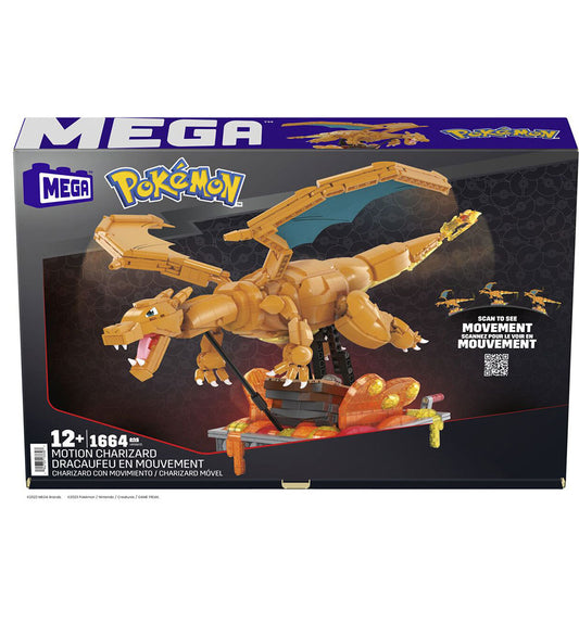 MEGA Pokémon - Beweging Charizard - 1664 Onderdelen - MEGA Bloks - OneSize - Blokken