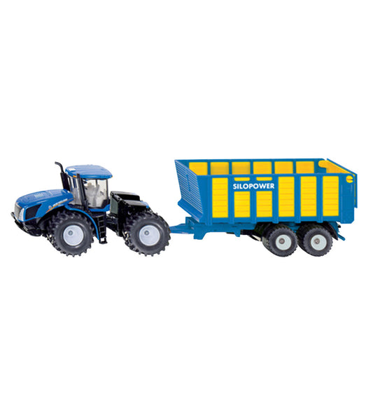 Siku Trekker m. Silagewagen - New Holland T9.560 - Blauw - Siku - OneSize - Tractors