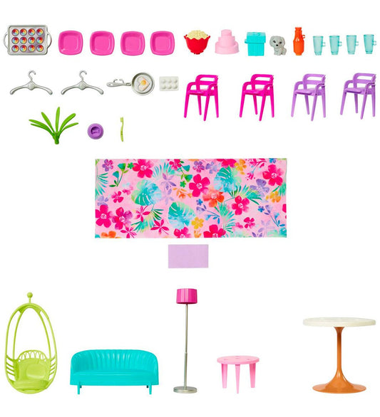 Barbie Poppenhuis - 115x60 cm - Vacation House - Barbie - OneSize - Poppenhuizen