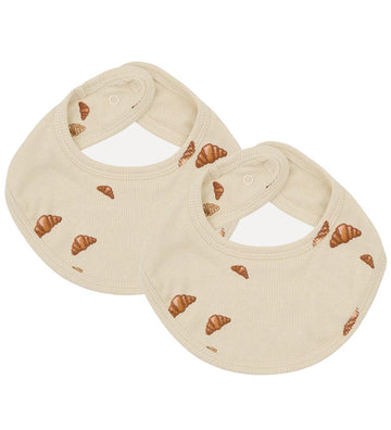 VACVAC Babyslabbetje - 2-pack - Rib - Snijder - Croissant Mini - VACVAC - OneSize - Kwijlsjaaltjes