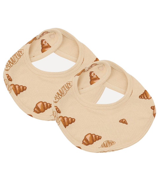 VACVAC Babyslabbetje - 2-pack - Rib - Snijder - Croissant BIG - VACVAC - OneSize - Kwijlsjaaltjes