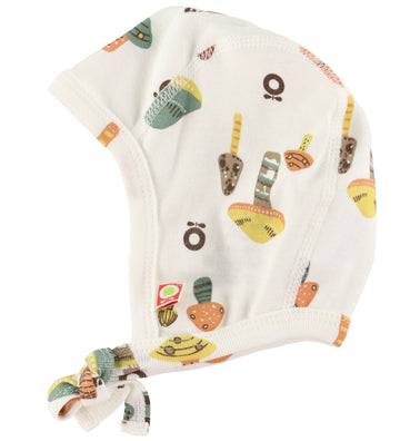 Katvig Babymuts - Wit m. Paddestoelen - Katvig - 45 cm - Babymutsen