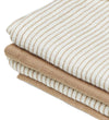 Cam Cam Washanden - 4-pack - Classic+ Strepen Camel/Camel - Cam Cam - OneSize - Washandjes
