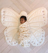 Cam Cam Wikkeldoek - 120x120 cm - Beige m. Bladen/Vlinders - Cam Cam - OneSize - Wikkeldoeken
