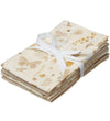 Cam Cam Washanden - 4-pack - Latte/Beige m. Bladen/Vlinders - Cam Cam - OneSize - Washandjes