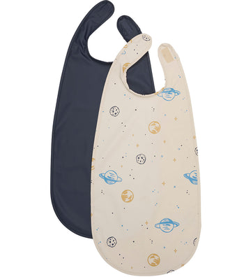 CeLaVi Slabbetjes - 2-pack - Lang - PU - Dark Navy - CeLaVi - OneSize - Slabbetjes