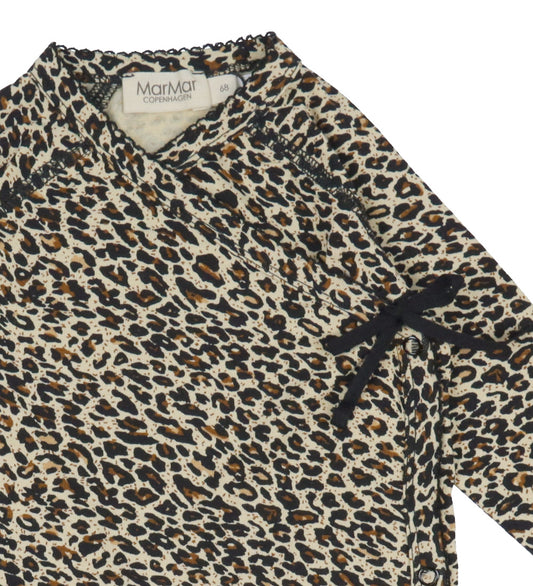 MarMar Romper l/s - Leo Belita - Bruin Leopard - MarMar - 68 - Rompers Lange Mouw