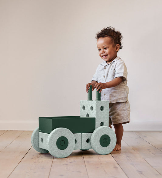 MODU Loopwagen - 3-in-1 - 48x27x44 cm - Ocean Mint/Bos Green - MODU - OneSize - Loopwagens