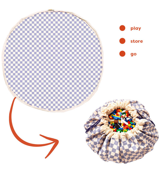 Play&Go Speelmat - Ø: 140 Cm - Vichy Purple - Play&Go - OneSize - Speelmaten