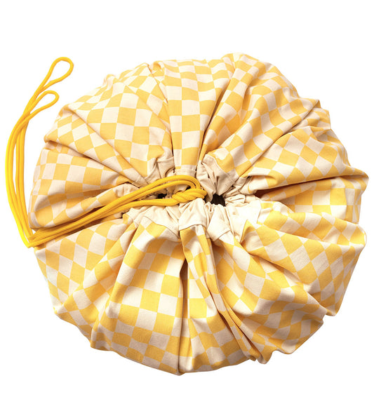 Play&Go Speelmat - Ø: 140 Cm - Vichy Yellow - Play&Go - OneSize - Speelmaten