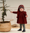 Müsli Kerstmuts - Gebreide jacquard - Roodbruin - Müsli - 68/74 - Kerstmutsen