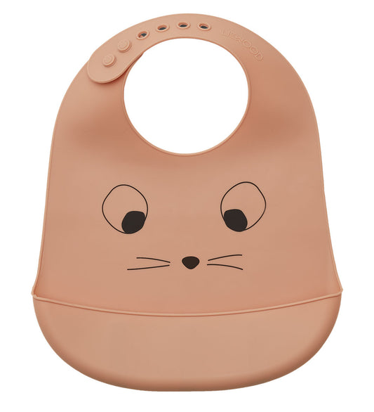 Liewood Slabbetjes - Silicone - 2-pack - Tilda - Muis Wheat Schr - Liewood - OneSize - Slabbetjes