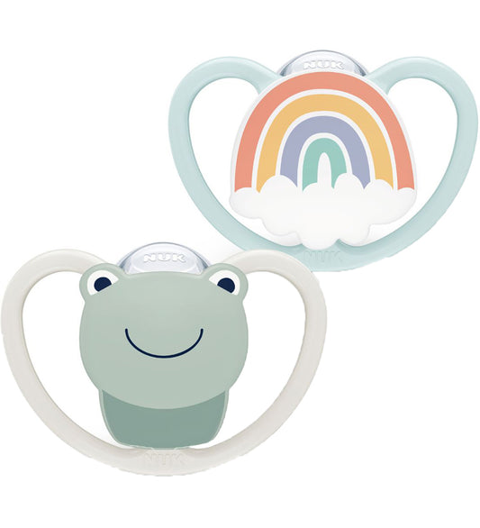Nuk Fopspenen - 2-pack - Space - Grijs/Blauw - Nuk - 0-6 mnd - Fopspenen