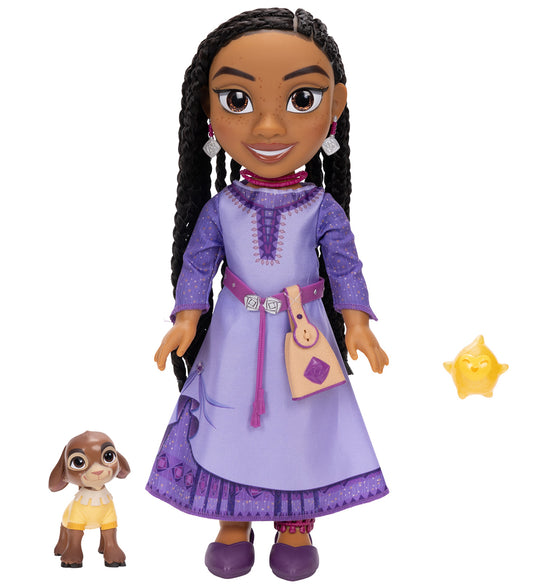 Disney Wens Pop m. Geluid - 38 cm - Asha - Disney Wish - OneSize - Poppen