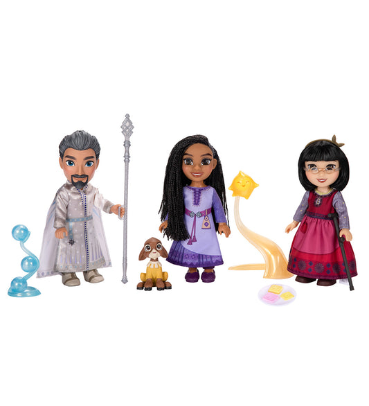 Disney Wish Pop-Cadeauset - 15 cm - Asha/Dahlia/Magnifico - Disney Wish - OneSize - Poppen