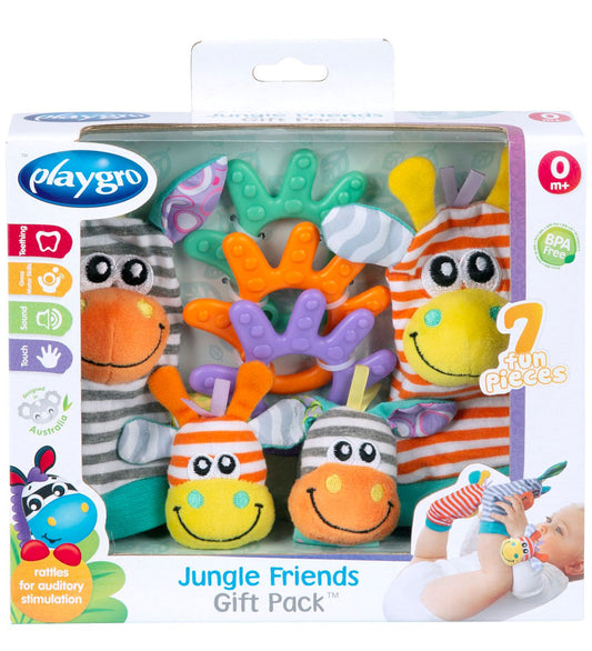 Playgro Cadeauset - Jungle Friends - 7 Onderdelen - Playgro - OneSize - Ramelaren
