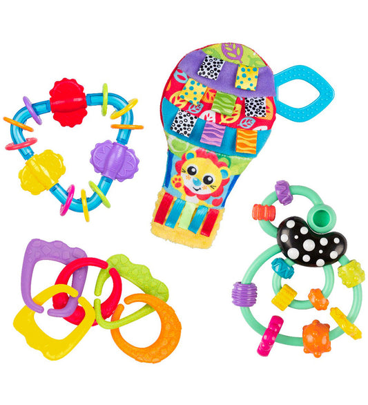 Playgro Cadeauset - Bijtspeelgoed - Omhoog Eend Weg - 4 Onderdel - Playgro - OneSize - Bijtringen
