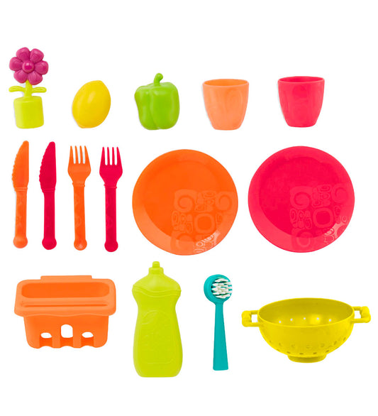 B. toys Speelkeuken - Gootsteen m. Water - 18 Onderdelen - B. toys - OneSize - Speelkeukens