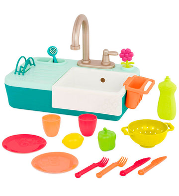 B. toys Speelkeuken - Gootsteen m. Water - 18 Onderdelen - B. toys - OneSize - Speelkeukens