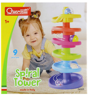 Quercetti Knikkerbaan - Spiral Toren - 10 Onderdelen - 6501 - Quercetti - OneSize - Knikkerbanen