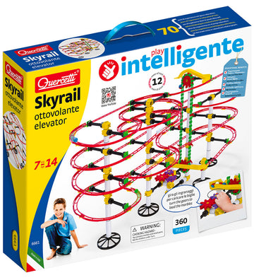 Quercetti Knikkerbaan - Skyrail Ottovolante-lift - 360 Onderdele - Quercetti - OneSize - Knikkerbanen