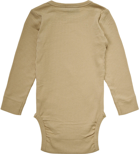Hummel Romper l/s - Rib - hmlRene - Iers Cream - Hummel - 62 - Rompers Lange Mouw
