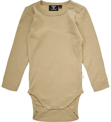 Hummel Romper l/s - Rib - hmlRene - Iers Cream - Hummel - 62 - Rompers Lange Mouw