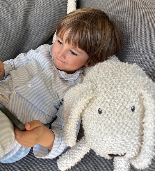 Smallstuff Knuffel - 70x22 cm - Hondje - Off White Bouclé - Smallstuff - OneSize - Knuffels