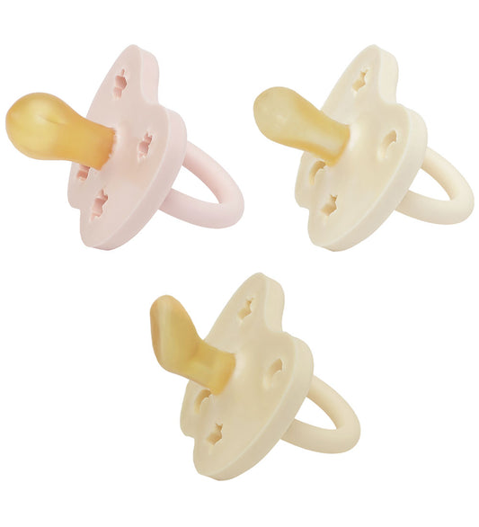 Hevea Fopspenen - 0-3 mnd. - 3-pack - Natuurlijk Rubber - Meisje - Hevea - 0-3 mnd - Fopspenen