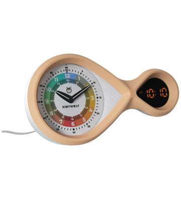 Kidywolf Wekker - Analoog/Digitaal - Kinderalarm - Brons - Kidywolf - OneSize - Nachtlampen