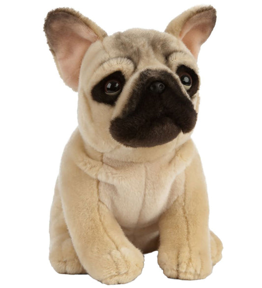 Living Nature Knuffel - 24x18 cm - Zittende Frans Bulldog - Grey - Living Nature - OneSize - Knuffels