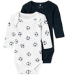 Name It Romper l/s - Noos - NbmBody - 2-pack - Bright White - Name It - 56 - Rompers Lange Mouw