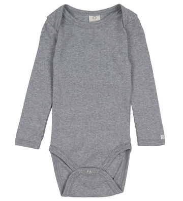 Smallstuff Romper l/s - Lichtgrijs Gevlekt - Smallstuff - 56 - Rompers Lange Mouw