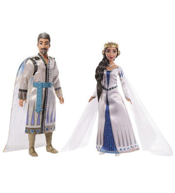 Disney Wish Poppen - 30/27 cm - Koning Magnifico/Koningin Amaya - Disney Wish - OneSize - Poppen