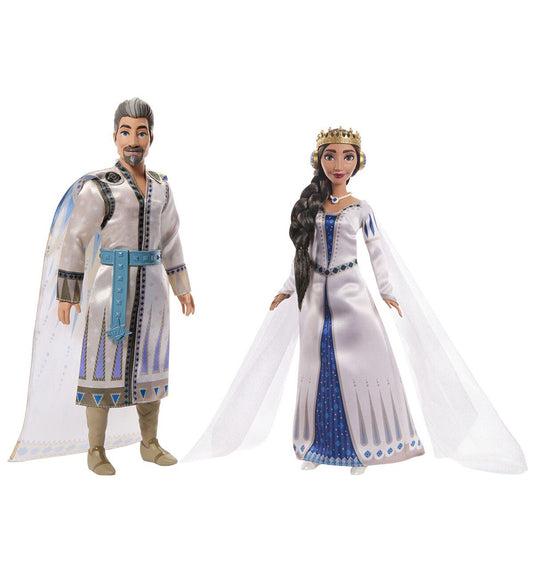 Disney Wish Poppen - 30/27 cm - Koning Magnifico/Koningin Amaya - Disney Wish - OneSize - Poppen