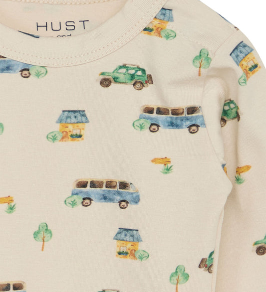Hust and Claire Romper l/s - HCBilly - Franse Ork m. Print - Hust and Claire - 68 - Rompers Lange Mouw
