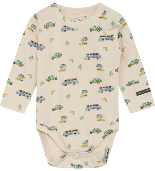 Hust and Claire Romper l/s - HCBilly - Franse Ork m. Print - Hust and Claire - 68 - Rompers Lange Mouw