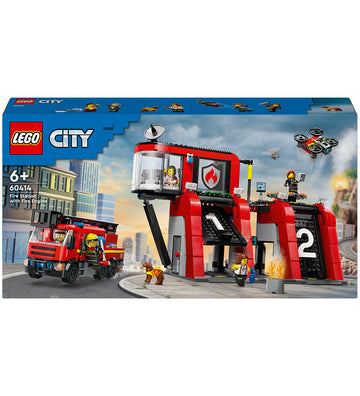 LEGO® City - Brandweerkazerne en brandweerauto 60414 - 843 Onder - LEGO® - OneSize - Blokken