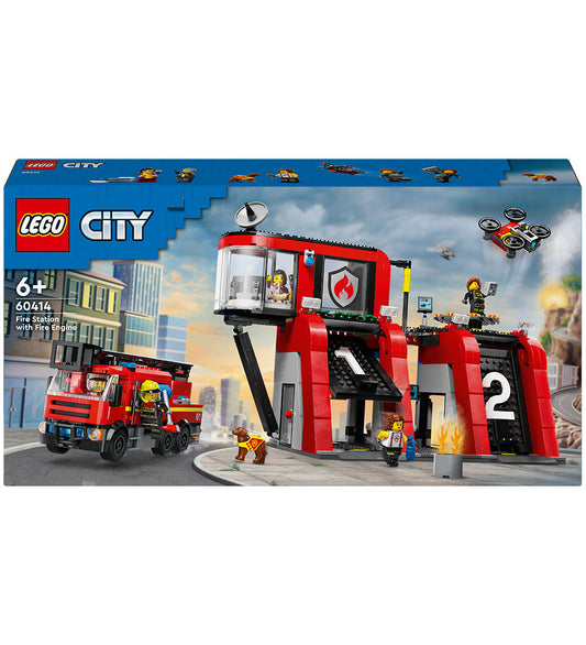 LEGO® City - Brandweerkazerne en brandweerauto 60414 - 843 Onder - LEGO® - OneSize - Blokken