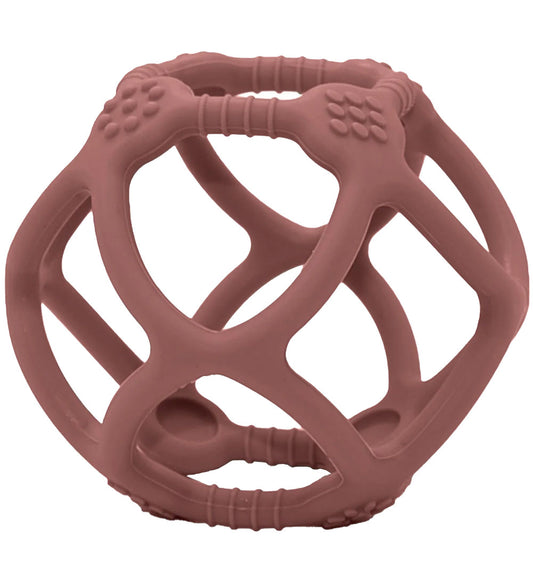 Petit Monkey Bijtbal - Silicone - Mahonie Rose - Petit Monkey - OneSize - Bijtringen
